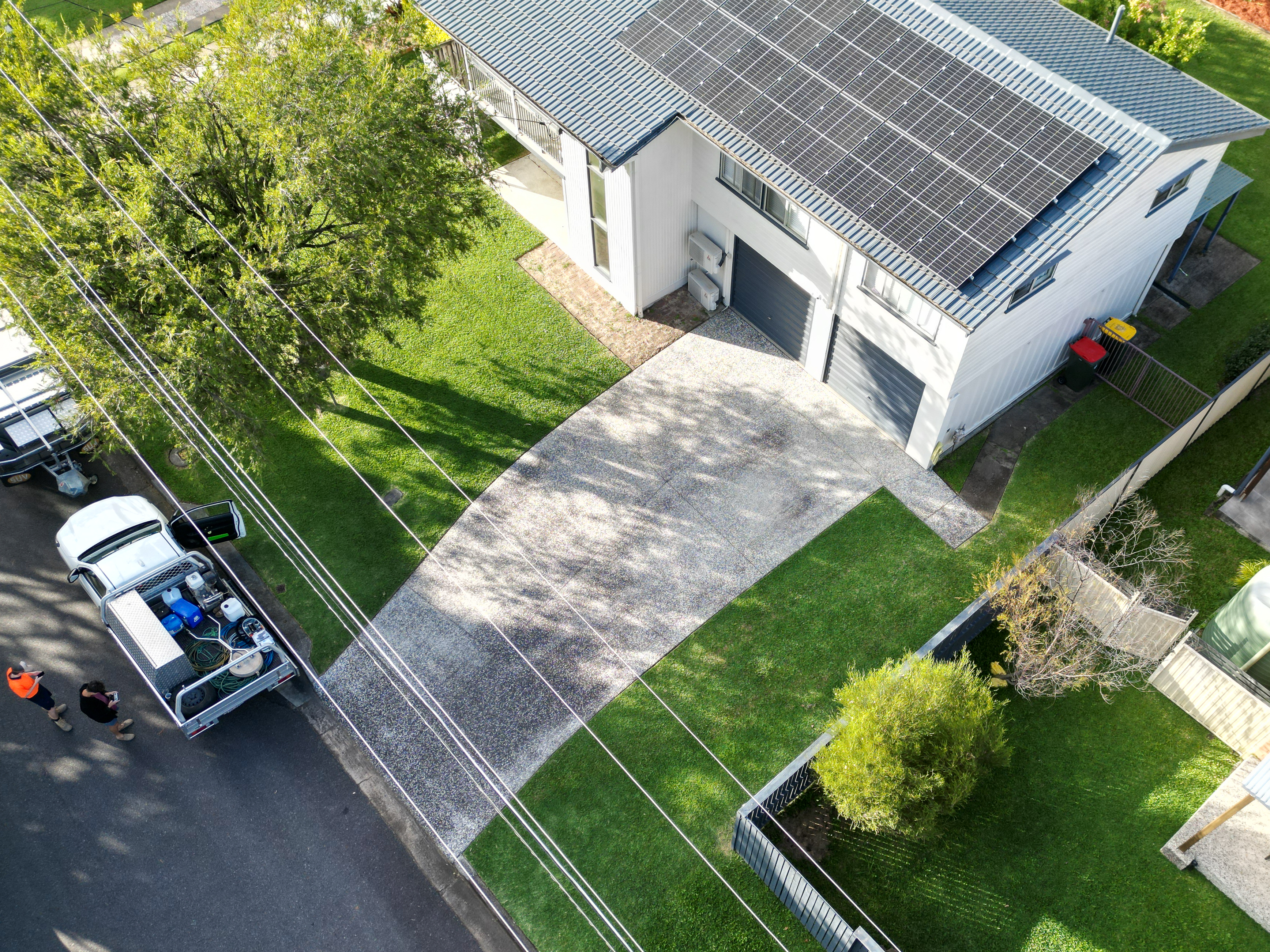 Mitchelton driveway before clear penetrative sealing