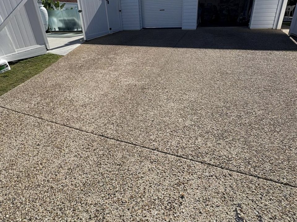 Before: Exposed aggregate driveway